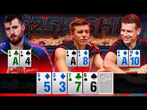 8 BULLETS in $25,000 Poker Tournament?! Super High Roller Highlights