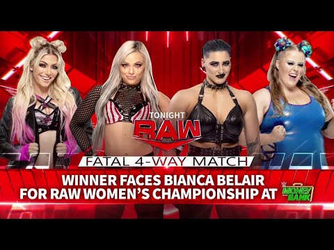 Alexa Bliss Vs Morgan Vs Ripley Vs Doudrop Oportunidad Campeonato Raw - WWE Raw 06/06/2022 (Español)