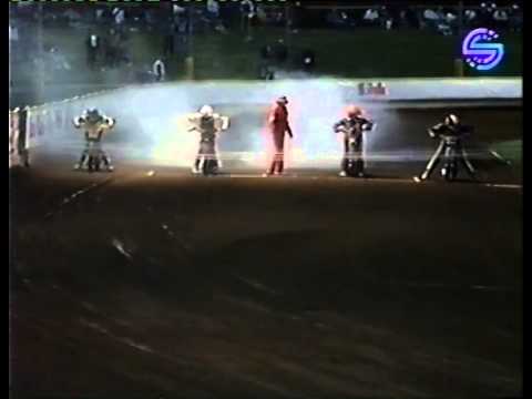 1992 Indianerna Kumla vs Örnarna Mariestad Heat 4 Martin Linder crash