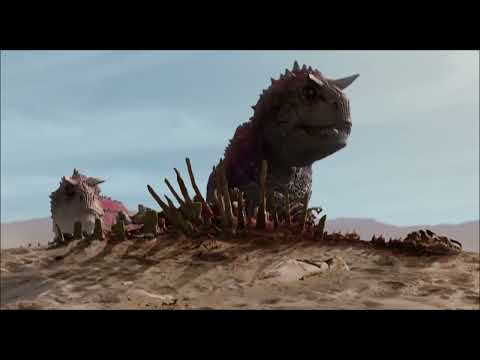 Dinosaur 2000 - Carnotaurus Follows The Herd In The Desert