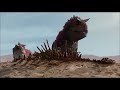 Dinosaur 2000 Carnotaurus Follows The Herd In The Desert