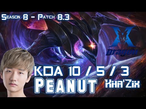 KZ Peanut KHA'ZIX vs JARVAN IV Jungle - Patch 8.3 KR Ranked