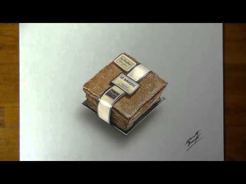 Hyperrealistic Art - Drawing Le Baulois® Marylou chocolate cake - speeded up art