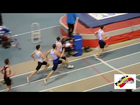 LBFA Belgian athletics indoor championships 400m men Heats 1/4