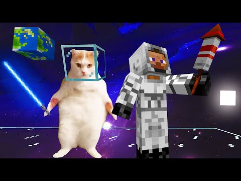 Meme Cats and Dogs went INTO SPACE to save the Minecraft PLANET!