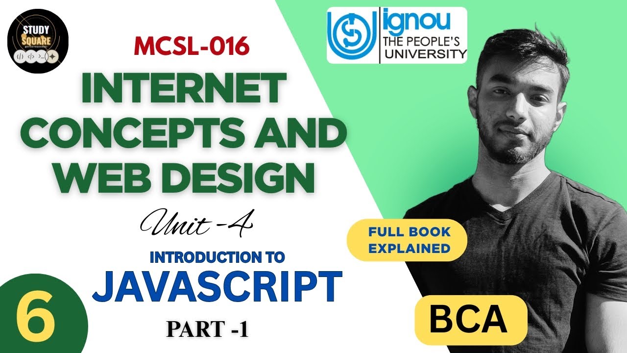 Ep:6 | MCSL-016 BCA | Unit 4: Introduction to JavaScript | Basics, Syntax & Examples | Riday Sir
