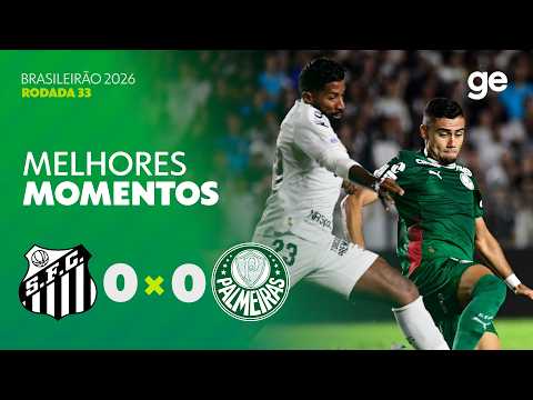 Gols e melhores lances de Santos x Palmeiras