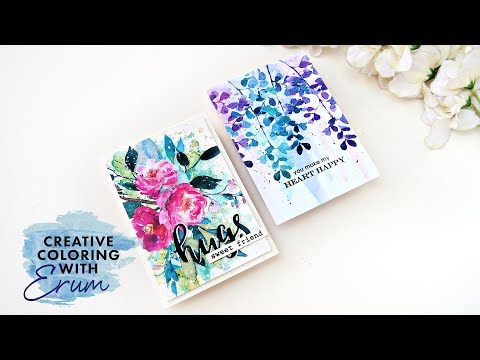 Creative Coloring with Erum: Adding Watercolor Details to Patterned Paper