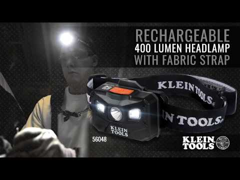 Rechargeable 400 Lumen Auto-Off Headlamp with Fabric Strap