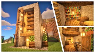 Minecraft: Stylish Three-Storey House (How to Build: Relaxing Tutorial) #10