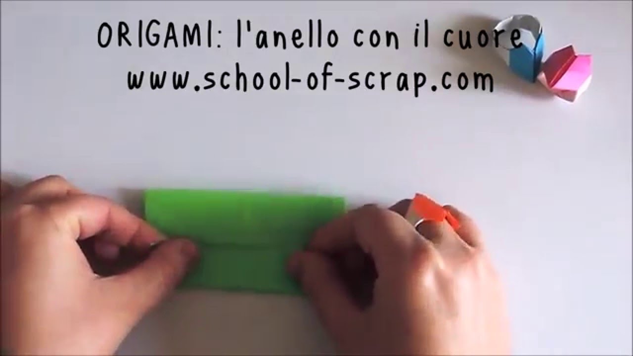Origami: l'anello con il cuore