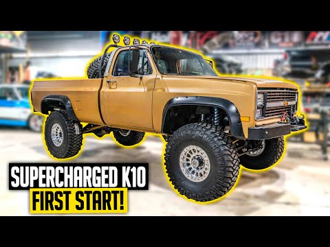 Lifted LT4 Swapped Squarebody Build First Start Up! - Supercharged Chevy Off-Road K10 Build Ep. 9