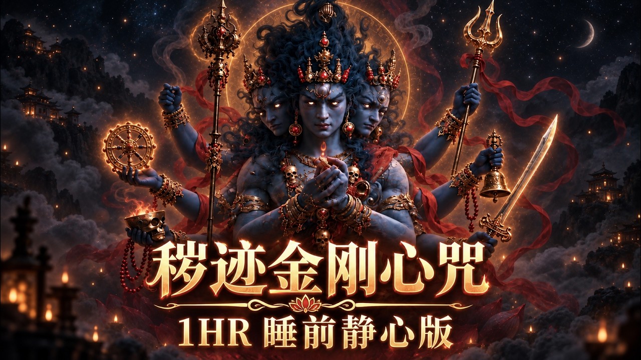 秽迹金刚咒 1HR 修订版 助眠版｜夜间冥想・静心放松・睡眠陪伴｜Uchusma Vajra Mantra 1HR for Sleep｜Calm Relaxation?
