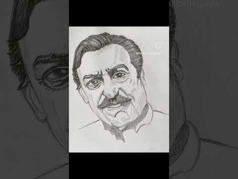Amrish Puri Fan Art #youtubeshorts #shorts #pencildrawing #amrishpuri #mogambo #icon #villain #viral