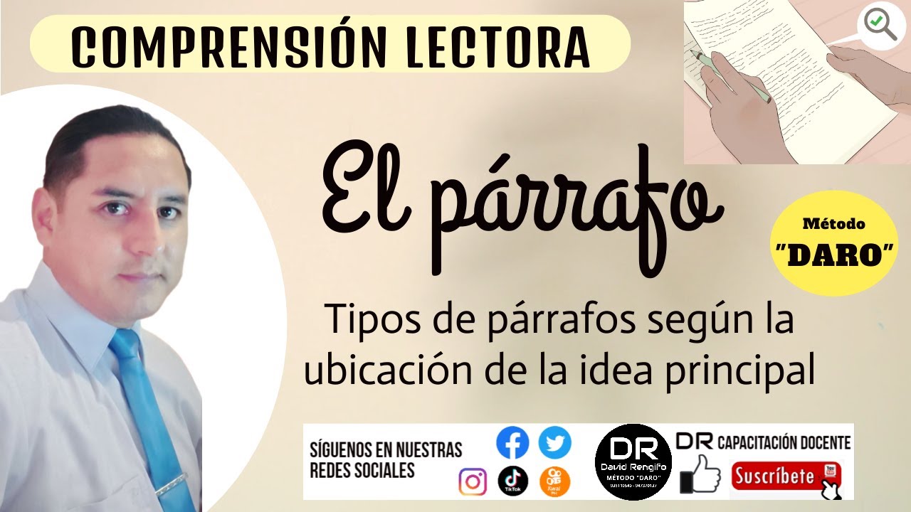 TIPOS DE PÁRRAFOS SEGÚN LA UBICACIÓN DE LA IDEA PRINCIPAL