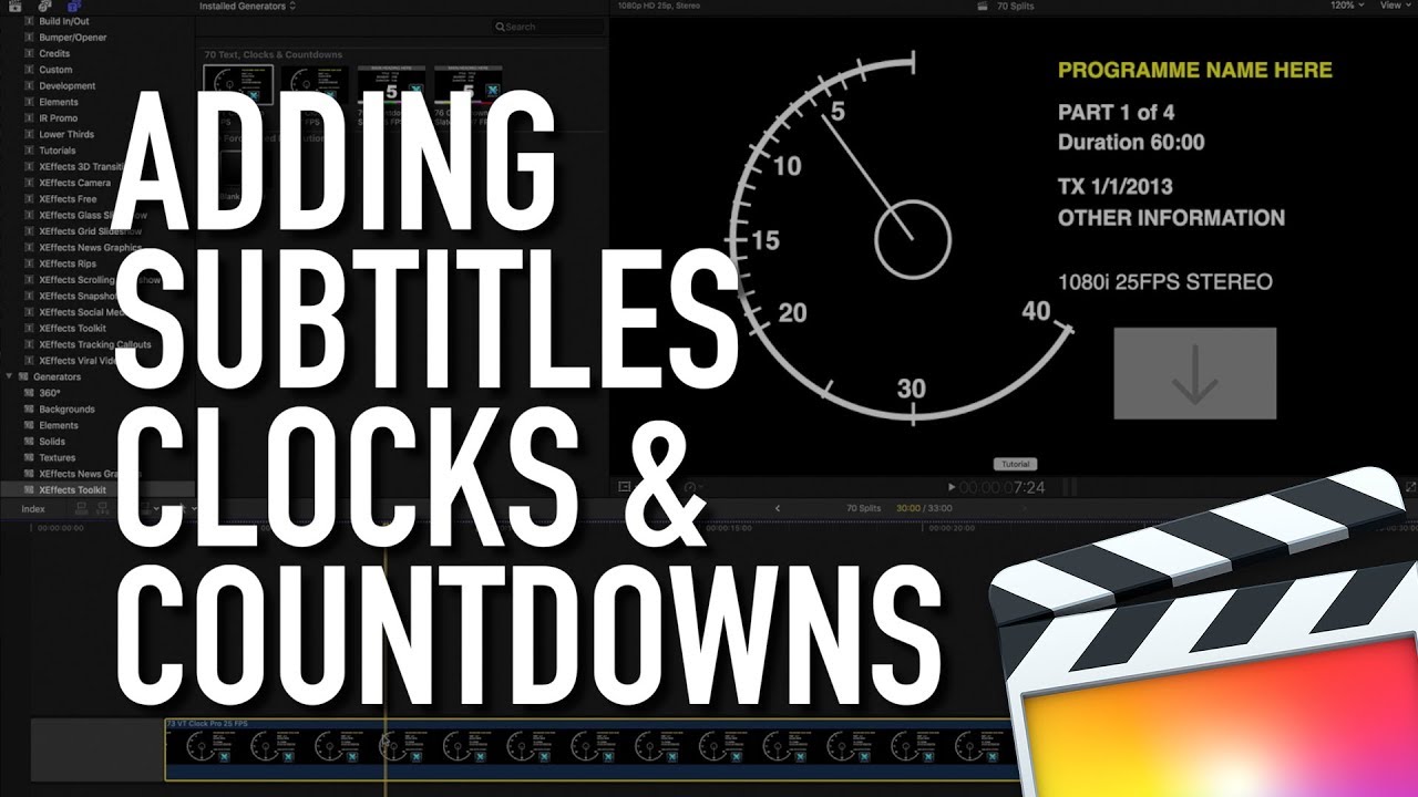 Adding Subtitles Clocks and Countdowns in <span style=