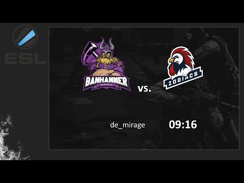 ESL CS:GO 5on5 Major League Winter 2016 Europe - BANHAMMER vs. Team ZODIACS - de_mirage