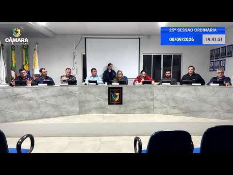 🎥 Transmissão ao vivo - 25ª Sessão Ordinária