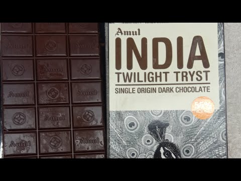 AMUL INDIA TWILIGHT TRYST  Single original dark chocolate . Dark Chocolate Unboxing Review.