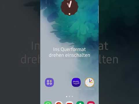 Startbildschirm im Querformat bedienen