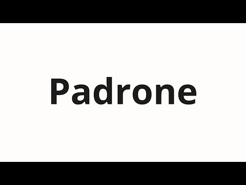 How to pronounce Padrone