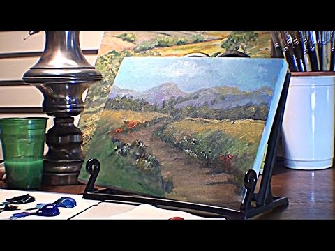 遠く離れた山や丘を描く方法 - マージ・キニー- パート1/3 風景 (How to Paint Mountains, Hills Far Away - Marge Kinney- Part 1 of 3 Landscapes)