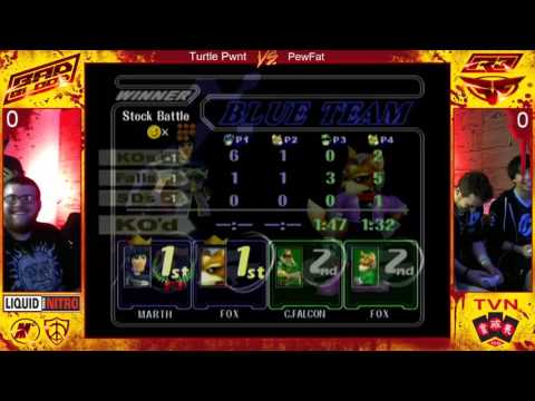 Melee Doubles CLG PewFat vs Turtle & Pwnt Bad Blood 2016