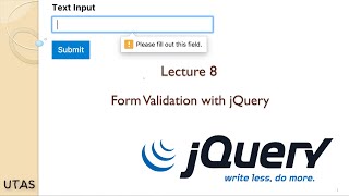 ITDR1105 Lecture8 Form Validation with jQuery