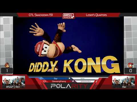 CFL Smackdown 191 Smash 4 - WSGP | Riot (DK) vs Kiki (Diddy Kong) - Losers Quarters