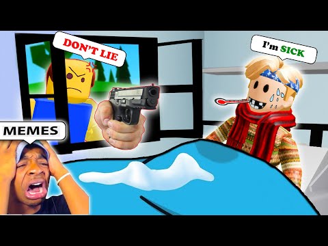 ROBLOX SKIP SCHOOL but MY STRICT DAD SAYING NO, NEED MORE HEAT In Brookhaven 🏡RP - Harry ROBLOX