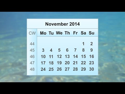 November 2014 Calendar