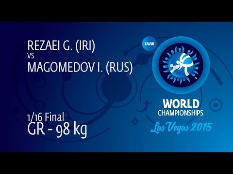 1/16 GR - 98 kg: G. REZAEI (IRI) df. I. MAGOMEDOV (RUS), 4-2