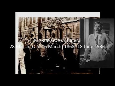 The internationale Funeral of MAXİM GORKY  at 18 JUNE 1936