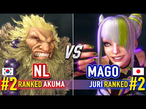 SF6 🔥 NL (#2 Ranked Akuma) vs MAGO (#2 Ranked Juri) 🔥 Street Fighter 6 High Level Gameplay
