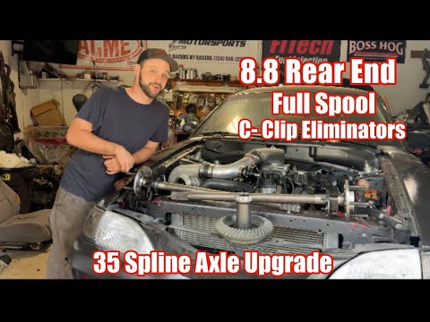 8.8 Rear End 35 Spline Axle Upgrade (Full Spool, C-Clip Eliminators, wheel Studs) | Turbo SN95