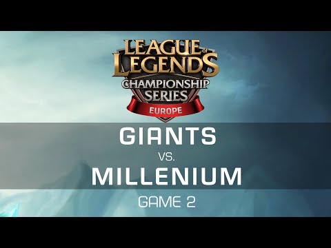 Millenium vs. Giants - Game 2 - EU LCS Expansion Tournament - League of Legends