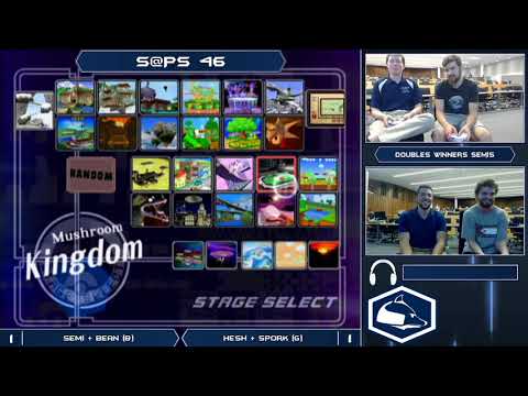 S@PS 46 Melee Doubles - Semi + Bean (Blue) vs Hesh + Spork (Green) - Winners Semis
