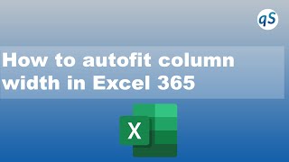 How to autofit column width Excel 365