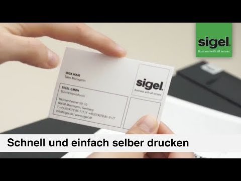 Artikelvideo 1 für 100 SIGEL Visitenkarten DP742 satiniert grau 225 g/qm, Artikelnummer 780585