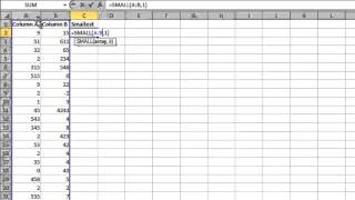 Find the Smallest Number in Excel
