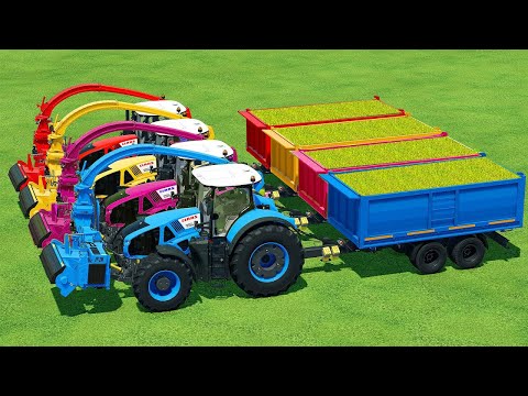 MOWING LUCERNE AND MAKE CHAFF WITH CLAAS & NEW HOLLAND TRACTORS - Farming Simulator 22