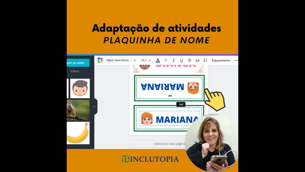 Adaptação de atividades: Plaquinha de nomes
