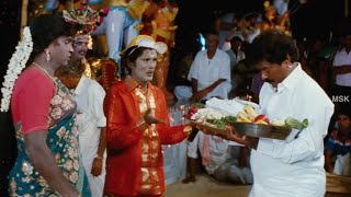 Thangar Bachan Comedy Scene @ Temple - Ammavin Kaipesi Thamizh Full Movie Scene