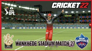 RCB vs DC TATA IPL 2022 - Match 27 | Cricket 22 PC Gameplay 1080P 60FPS