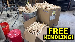 Making The BEST Firewood Kindling From FREE Construction Debris - Wood Stoves
