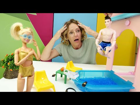 Spielspaß mit Barbie. Ein ungebetener Gast in Nicoles Hotel. Spielzeug Video für Kinder