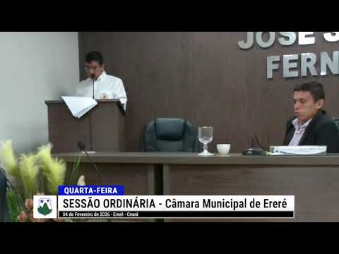 SESSÃO ORDINÁRIA  DA CÂMARA DE ERERÉ AO VIVO