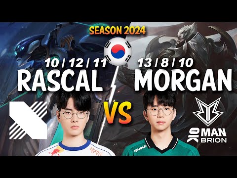 DRX Rascal vs BRO Morgan - Rascal CAMILLE vs Morgan DARIUS Top - Patch 14.2 KR Ranked | lolrec