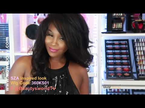 Must-have SZA Inspired hair style|Blow out full puff look with WoWEbony kinky straight 360 lace wig