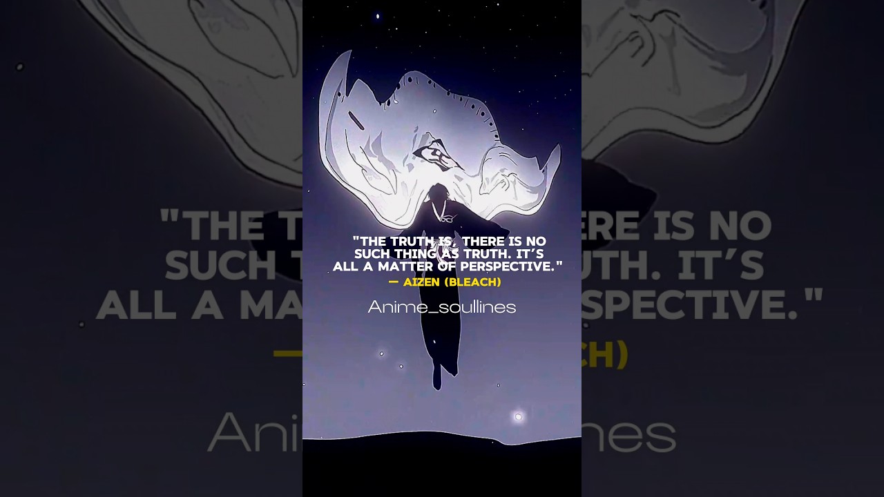 aizen's most chilling quote in Bleach | Bleach aizen, anime quotes & bleach discussion #shorts#anime